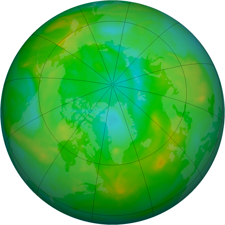 Arctic ozone map for 18 July 2015